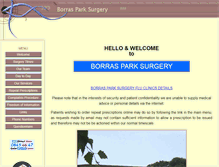 Tablet Screenshot of borrasparksurgery.co.uk